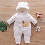 Combinaison bébé hiver peluche Mybooni — Motif chien-lapin 0-2 ans
