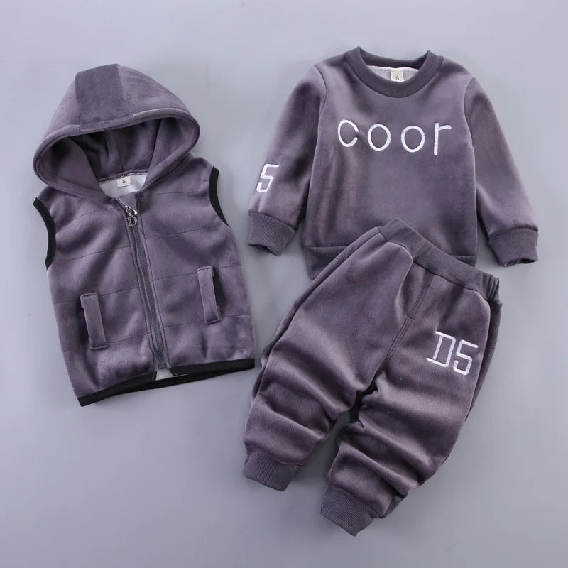 Ensemble sweat à capuche + pantalon bébé garçon/fille - tenue chaude automne-hiver nouveau-né