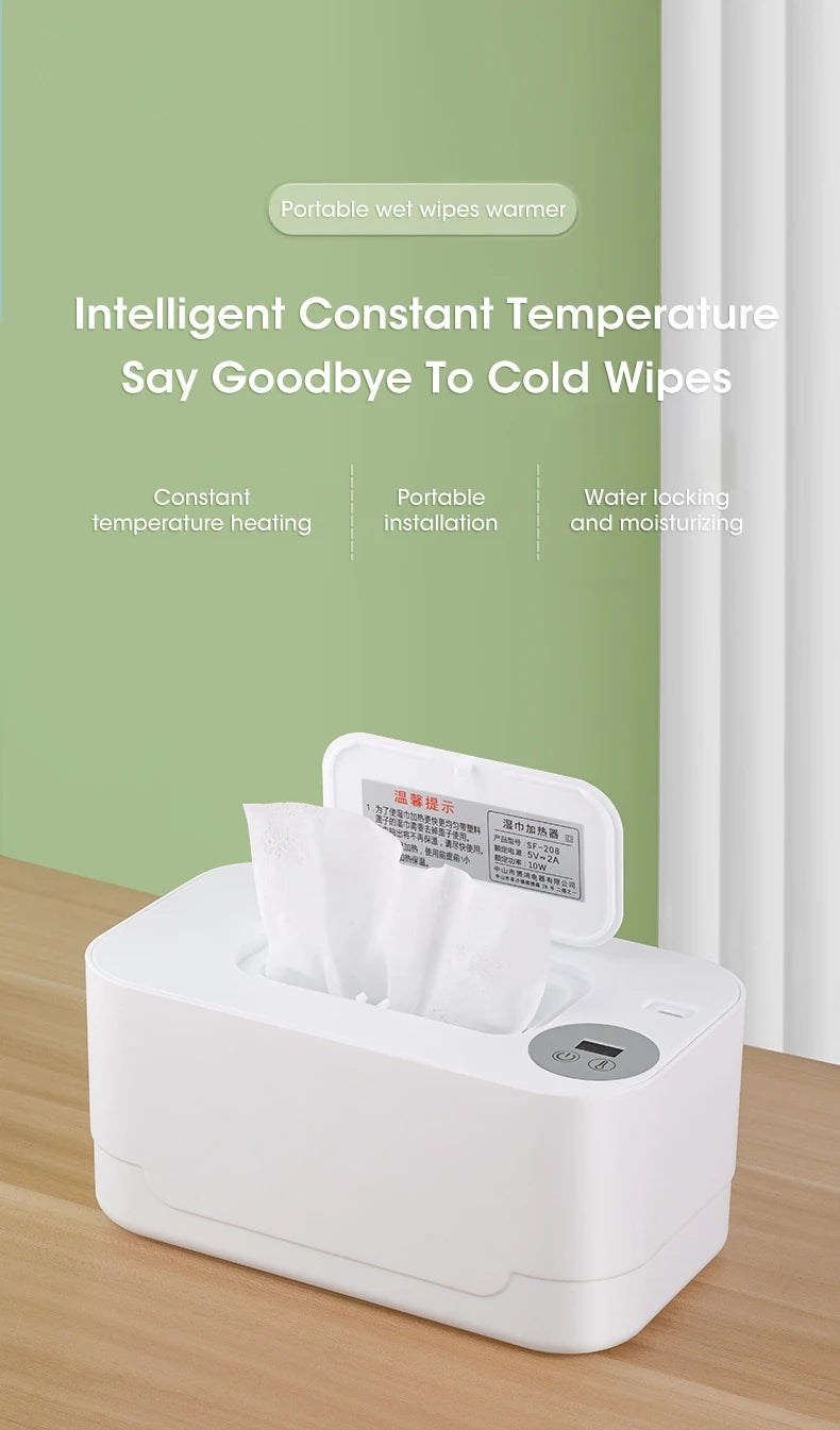 Chauffe-lingettes bébé USB intelligent - appareil chauffant lingettes et serviettes coton