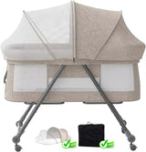 Lit de voyage bébé pliable avec matelas et roulettes silencieuses - cododo XYT-001