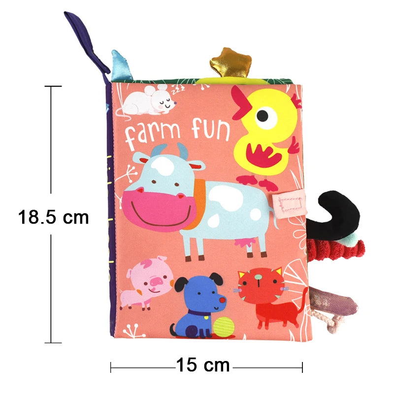Livre tissu activités Montessori Mybooni — Noir et blanc bébé 0-12M