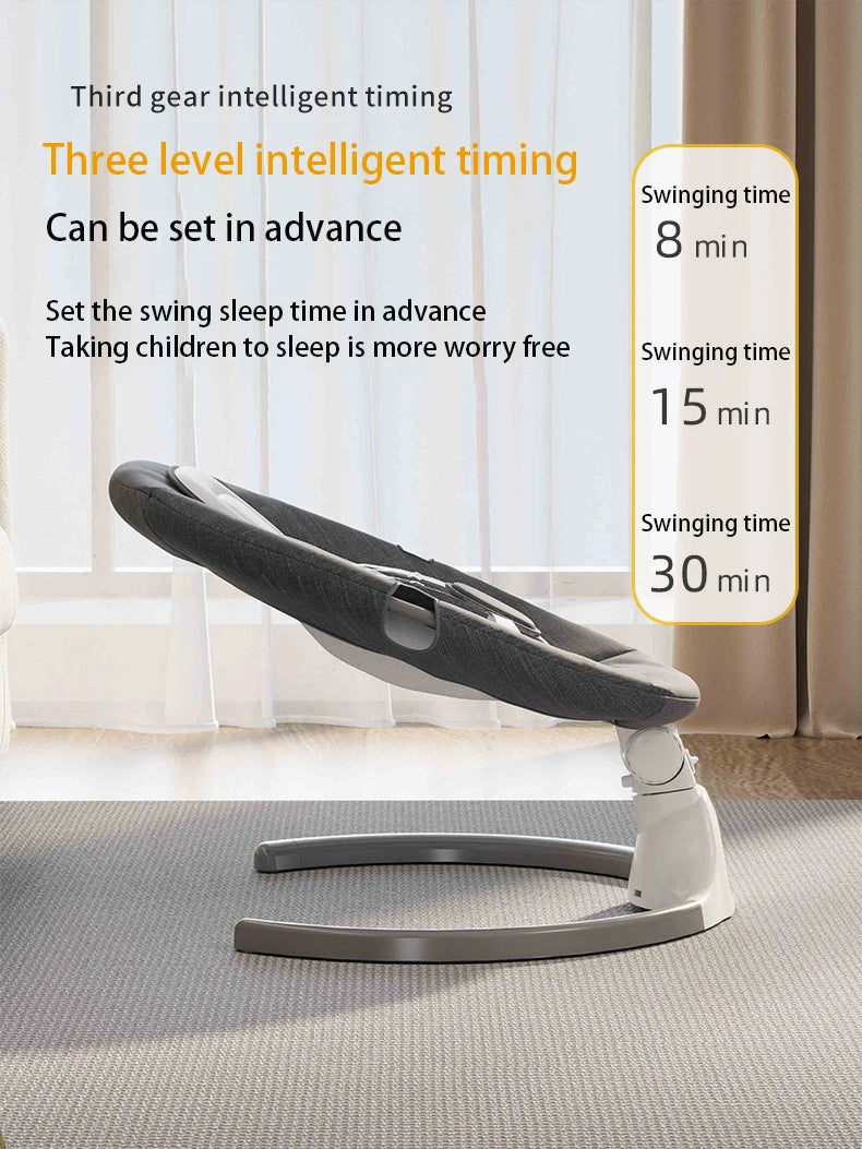 Berceau électrique bébé Bluetooth musique télécommande moustiquaire multifonctionnel