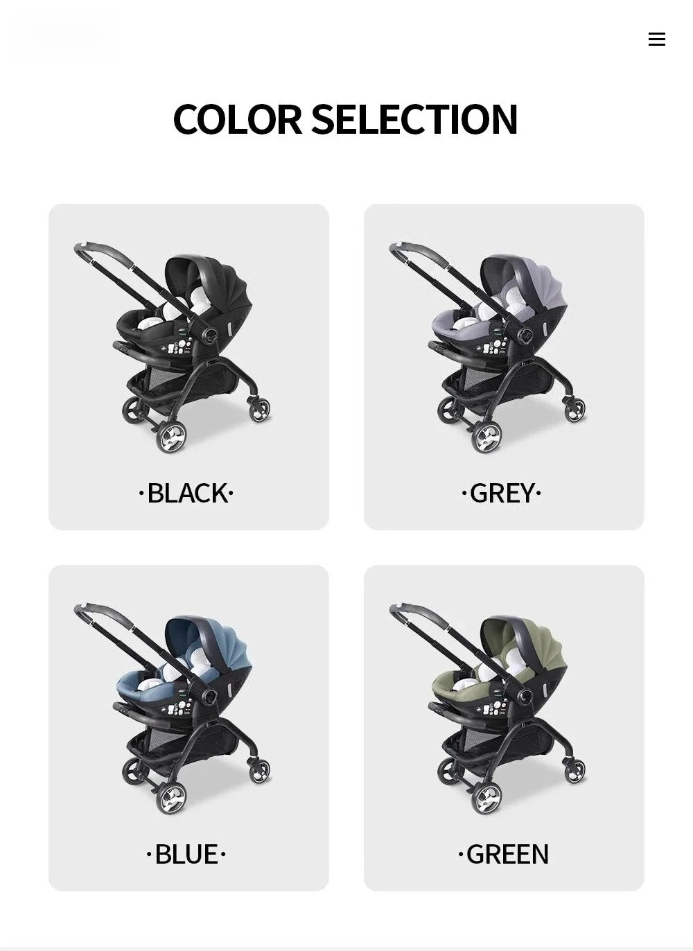 Poussette rose 4-en-1 avec nacelle siège auto de luxe pliable livraison EU