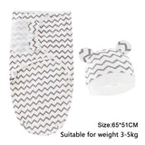 Ensemble couverture et bonnet pour nouveau-né en coton 0-6 mois