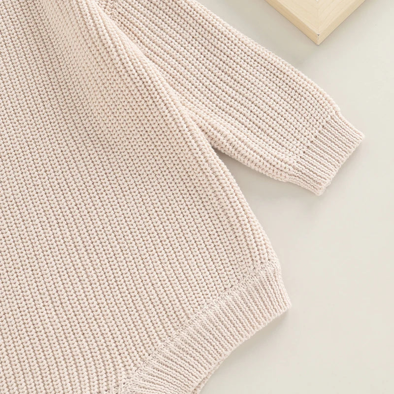 Combinaison tricot nouveau-né printemps-automne - grenouillère pull casual garçon fille 0-2 ans