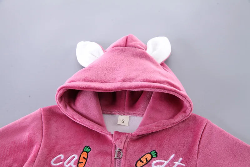 Ensemble sweat à capuche + pantalon bébé garçon/fille - tenue chaude automne-hiver nouveau-né