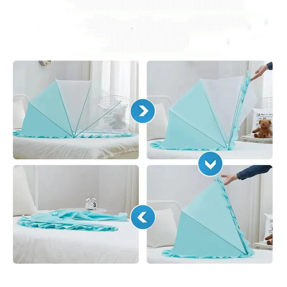 Moustiquaire lit pliable bébé - baldaquin yourte ombrage protection insectes
