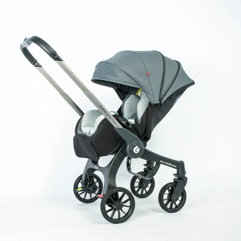 Poussette 4-en-1 pliable Mybooni — Siège auto intégré