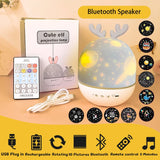 Projecteur galaxie rotatif Mybooni — Veilleuse Bluetooth musique chambre bébé