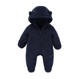 Grenouillère bébé flanelle douce chaude - combinaison imprimée cartoon automne-hiver 0-19 mois