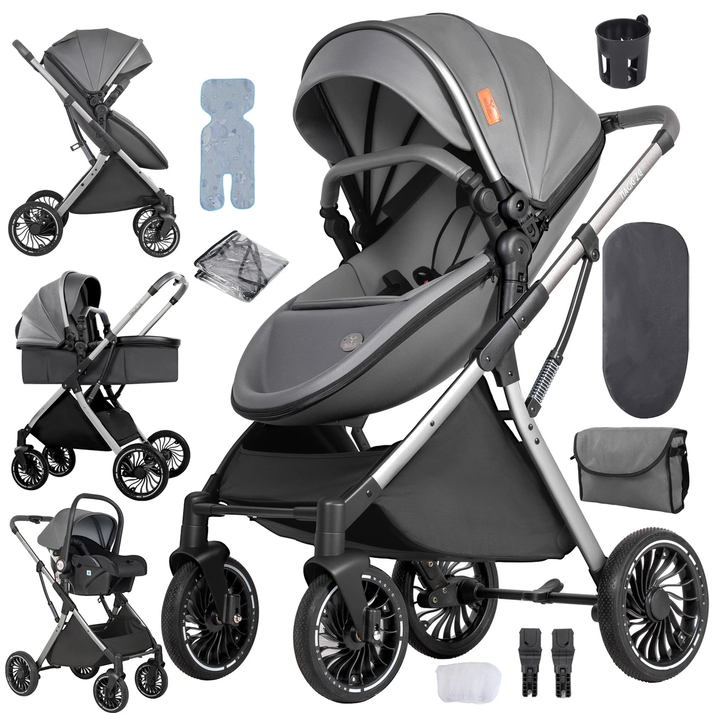 Système voyage 3-en-1 Mybooni — Siège auto harnais sécurité nouveau-né