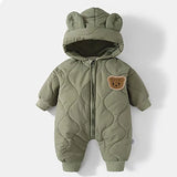 Grenouillère bébé hiver fourrure Mybooni — Motif ours dessin animé