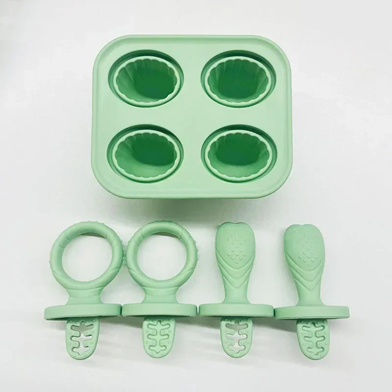 5 anneaux dentition bébé silicone BPA free - porte-aliments fruits légumes forme lapin anti-chute