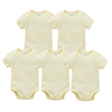 Pack 3 ou 5 bodies manches courtes Mybooni — Coton blanc 0-24 mois