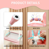 Chaise haute bébé convertible portable double plateau et barre jouets