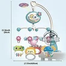 Mobile musical lumineux et projecteur pour lit bébé - télécommande jouet nouveau-né