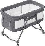 Lit de voyage bébé Mybooni — Matelas roulettes silencieuses berceau convertible