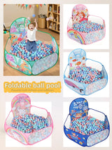 Piscine à balles pliable tente de jeu avec panier basketball — Bouni