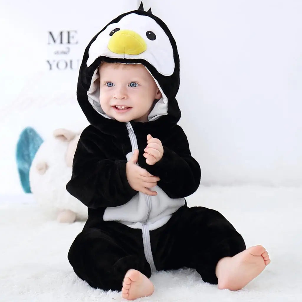Pyjama combinaison polaire Mybooni — Motif licorne, lapin et dinosaure