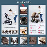 Poussette 3-en-1 pliable Bouni — Multifonction siège auto inclus