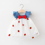 Robe bébé fille été cerises Mybooni — Filet de plage mignonne