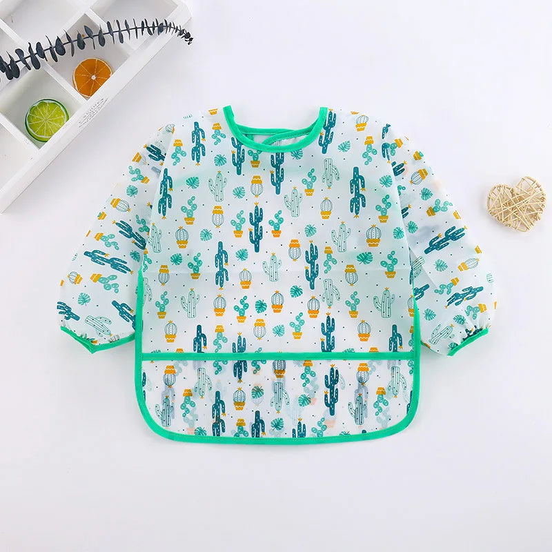 Bavoir imperméable manches longues Mybooni — Tablier repas protection vêtements