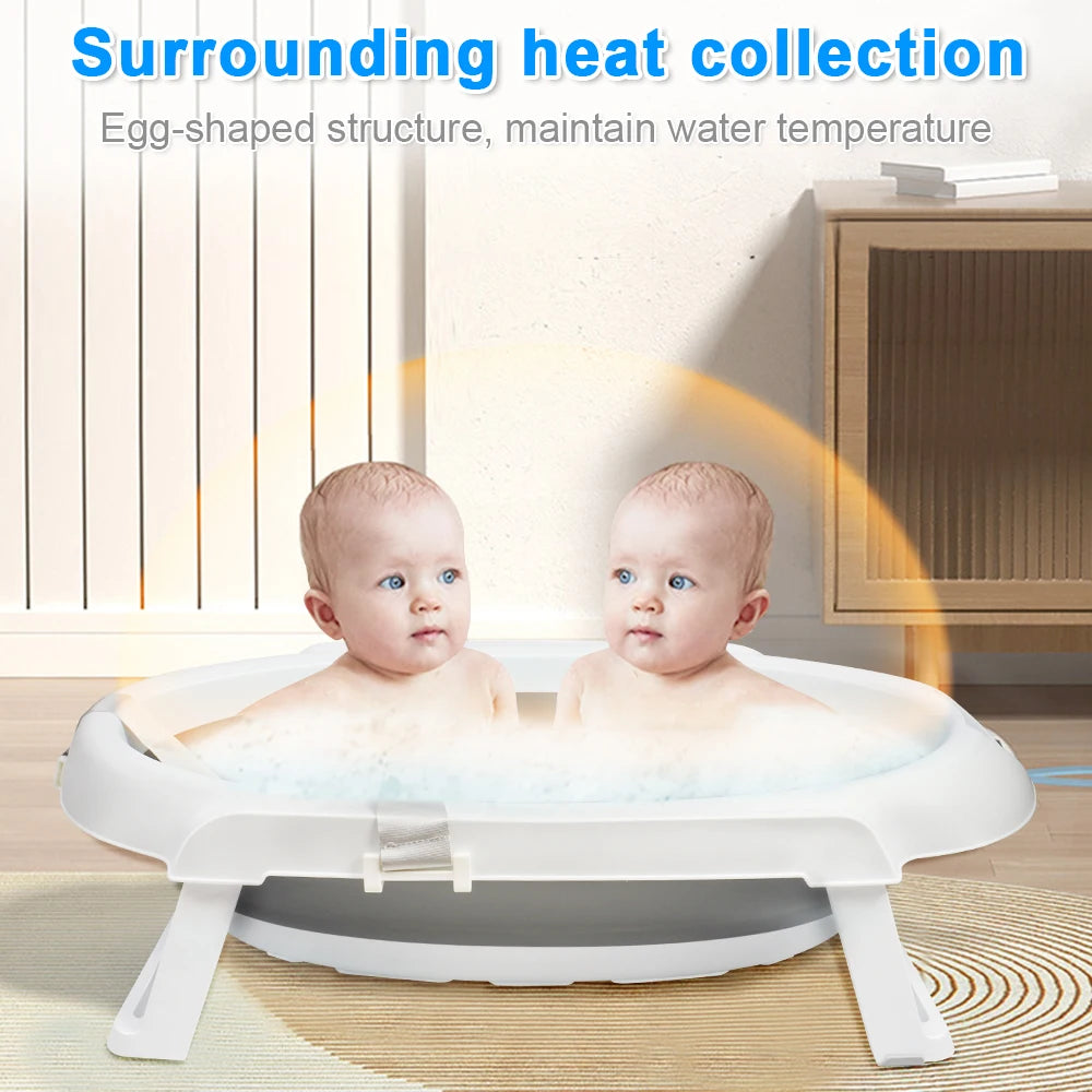 Baignoire bébé pliable avec support Mybooni — Coussin sécurisé nouveau-né