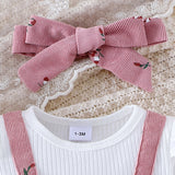 Barboteuse bébé fille floral Mybooni — Grenouillère manches longues avec bandeau