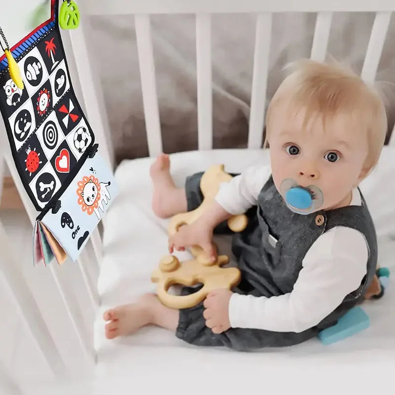 Livre tissu miroir déformant bébé Mybooni — Jouet interactif parent-enfant