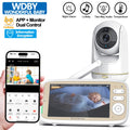Babyphone 5 pouces PTZ WiFi Mybooni — Zoom 3x, Vision nocturne, Audio bidirectionnel