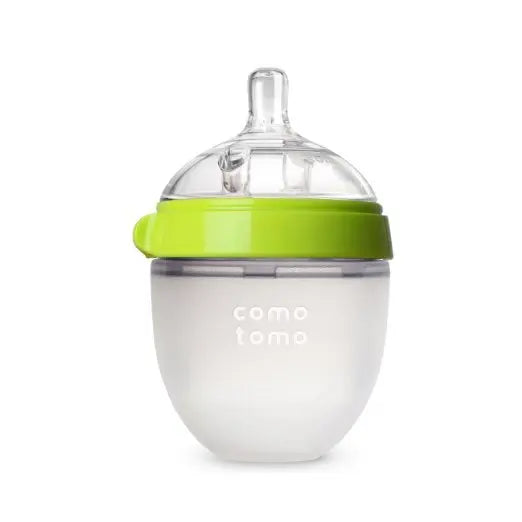 Lot 2 biberons bébé sans BPA silicone vert/rose - biberon enfant 5 oz et 8 oz