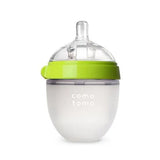 Lot 2 biberons bébé sans BPA Mybooni — Silicone 150 ml et 240 ml vert/rose