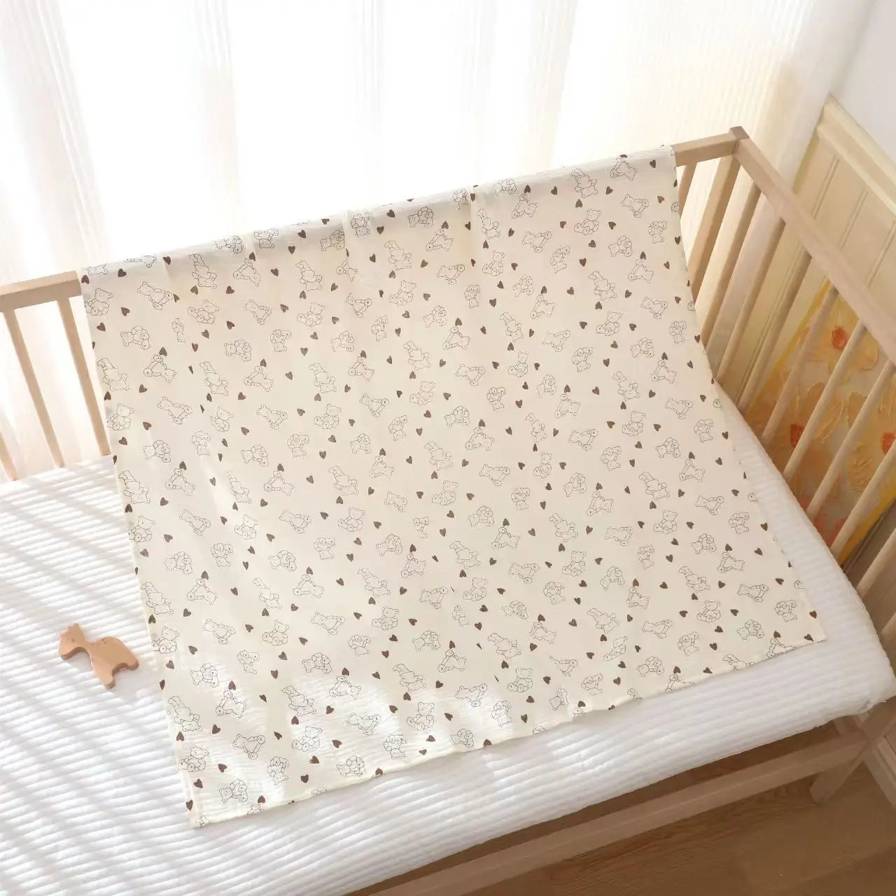 Couverture mousseline coton été pour nouveau-né