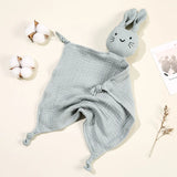 Doudou chat en mousseline coton pour nouveau-né