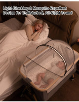Lit bébé multifonction pliable Mybooni — Berceau balançoire cododo portable