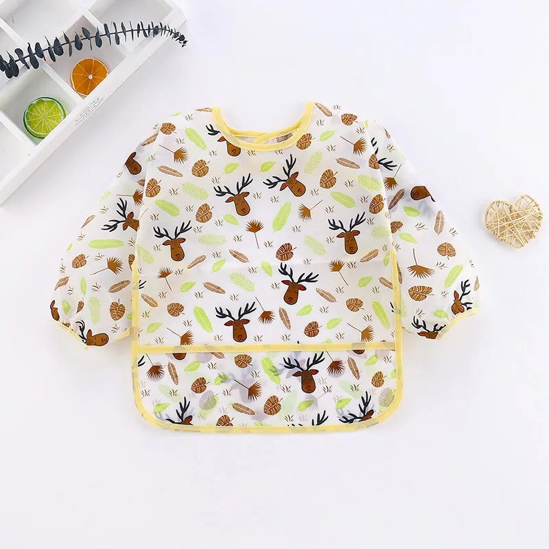 Bavoir imperméable manches longues Mybooni — Tablier repas protection vêtements
