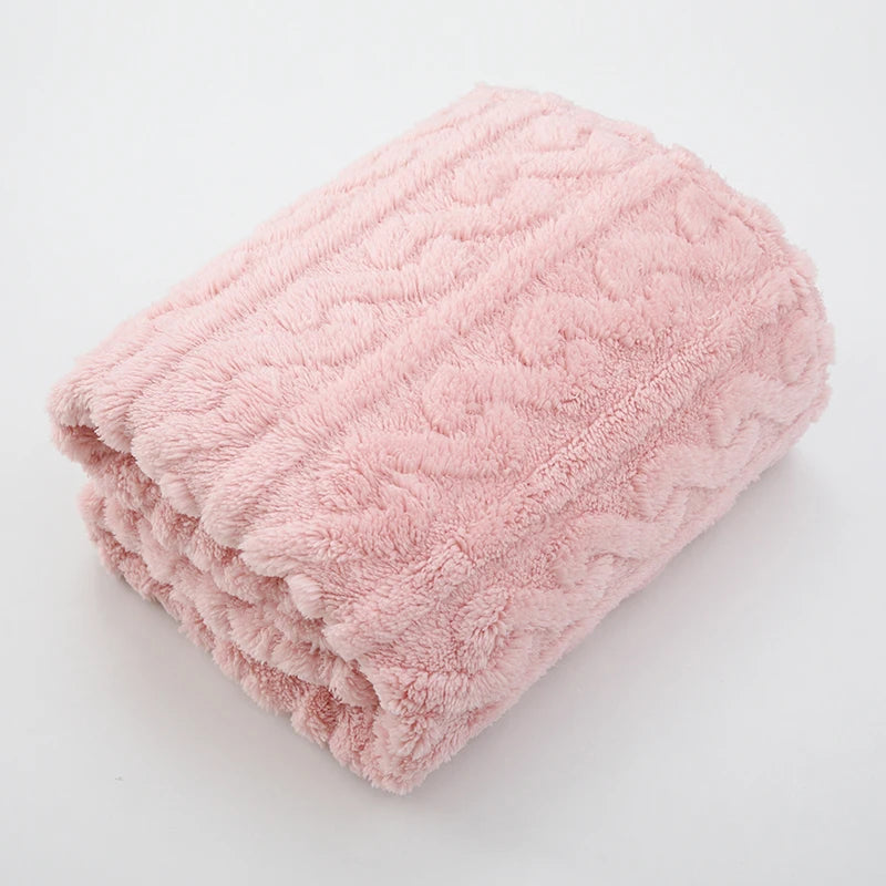 Couverture polaire rayée ultra-douce toutes saisons pour bébé et enfant