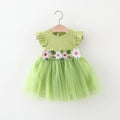 Summer New Waist Line Flower Mesh Yarn Skirt Gi Violet en situation d'utilisation