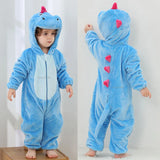 Combinaison pyjama bébé flanelle cartoon - grenouillère licorne/lapin/dinosaure animal