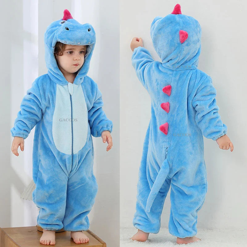 Pyjama combinaison polaire Mybooni — Motif licorne, lapin et dinosaure