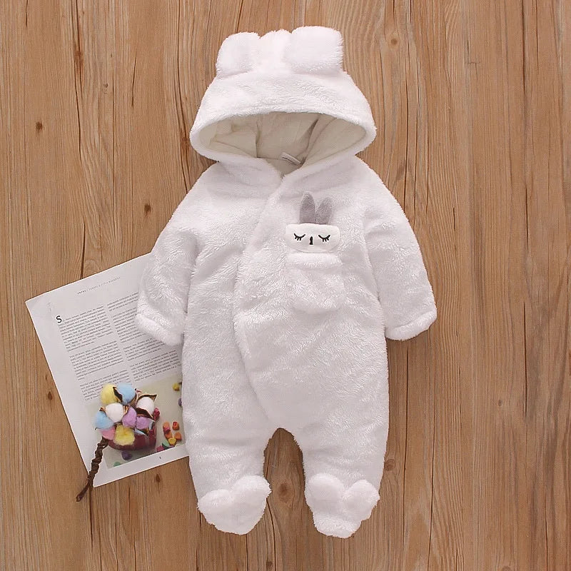 Combinaison bébé hiver peluche Mybooni — Motif chien-lapin 0-2 ans