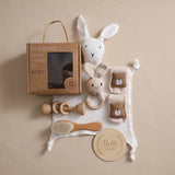 Coffret bain bébé 7 pièces Bouni — Couverture double face et accessoires naissance