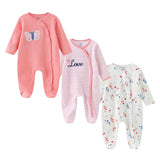 Lot 3 grenouillères bébé unisexe Mybooni — Manches longues coton