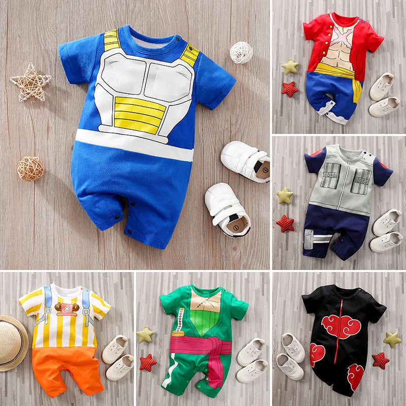Grenouillère été imprimé anime Mybooni — Coton manches courtes 0-18M
