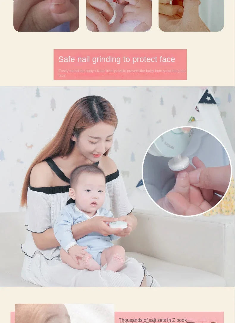Coupe-ongles électrique bébé outil hygiène - ciseau manucure kit soin nourrisson nouveau-né
