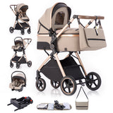 Poussette 3-en-1 pliable Mybooni — Norme EU nouveau-né