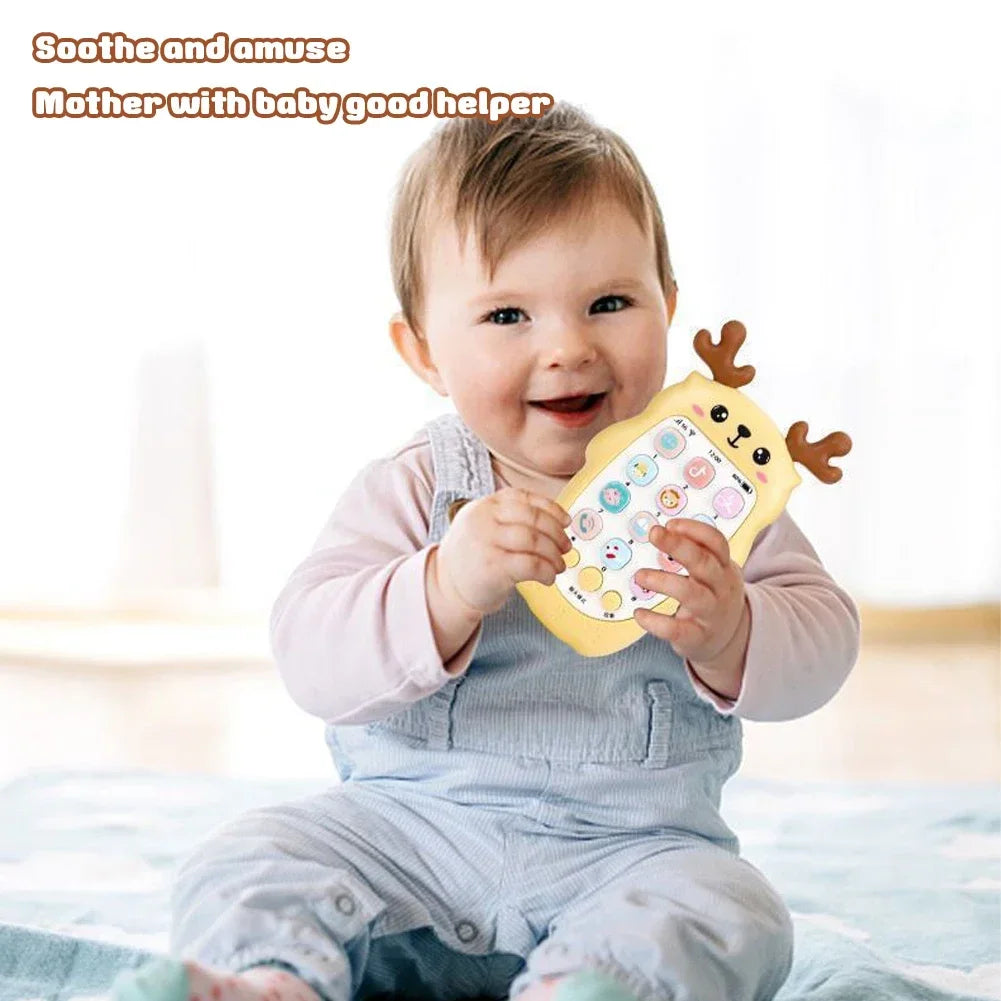Téléphone jouet bébé bilingue avec anneau dentition et musique - jouet éducatif électronique enfant