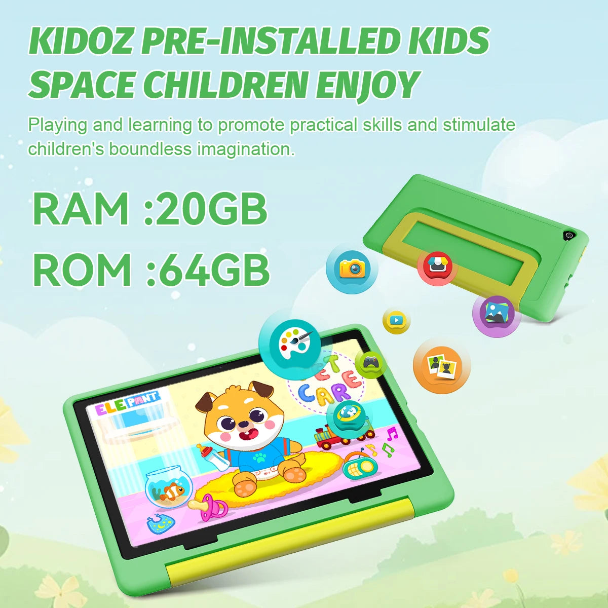 Kid Tablet 10Inch Android15 20GB RAM 64GB ROM 1 — vue complémentaire 3