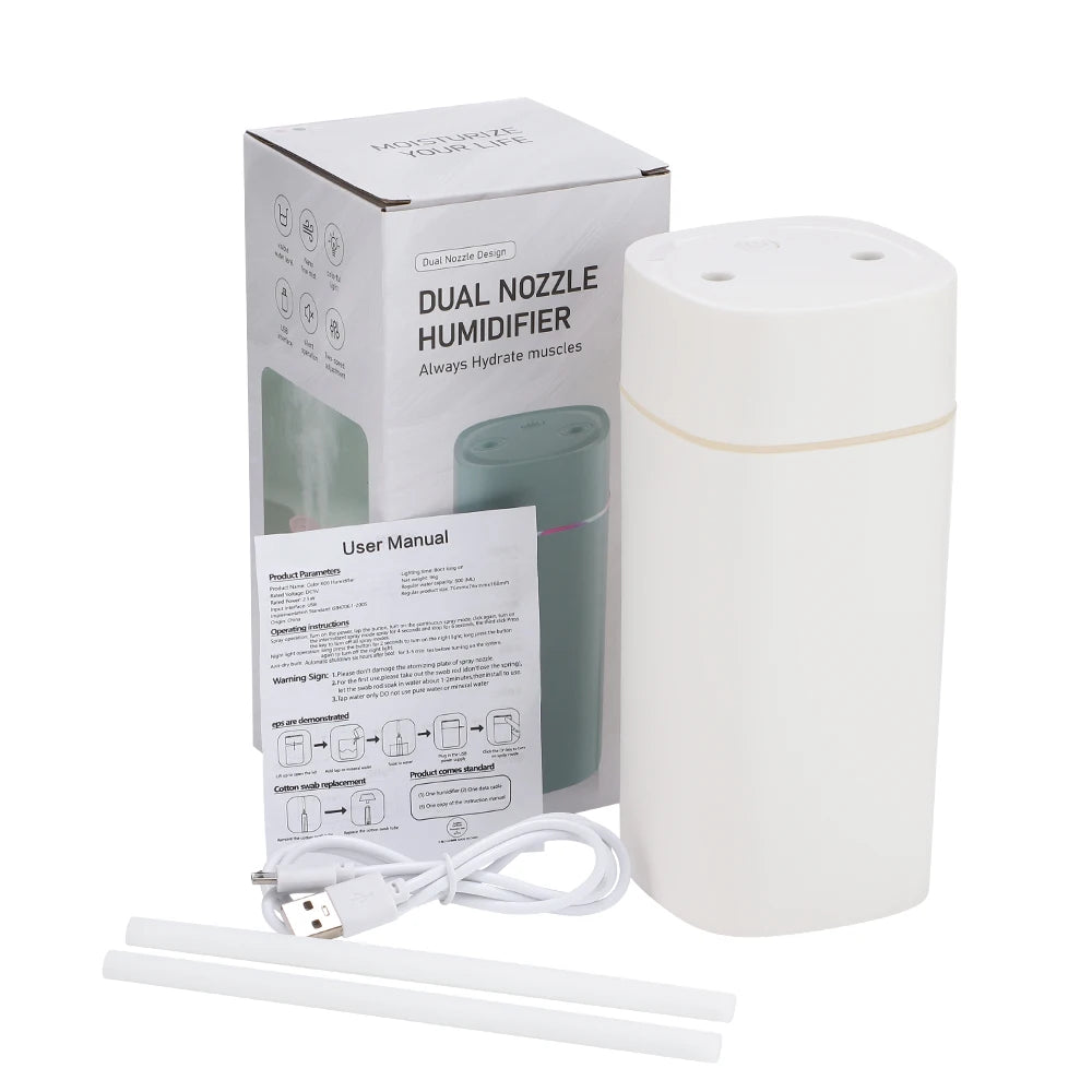 Humidificateur 600ml double buse Bouni — contenu boîte