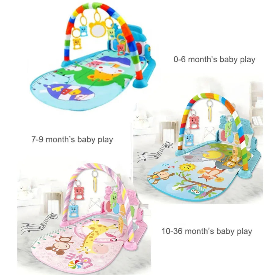 Tapis d'éveil musical piano Mybooni — Clavier gym rampant éducatif 0-36M